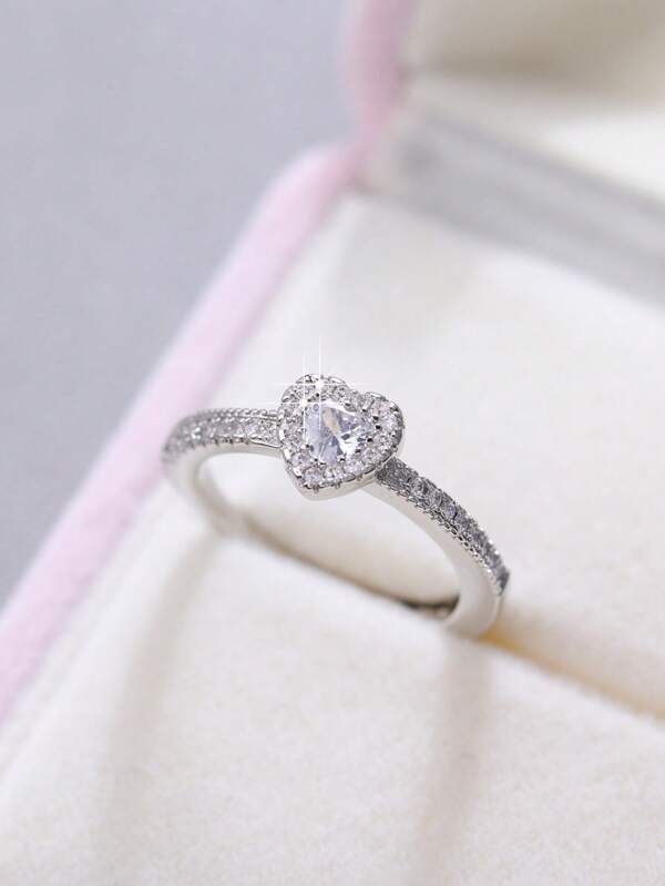 Bague Femme - Anneau Éternité 18K Blanc Ou Or Plaqué Avec Zirconium Cubique AAA+