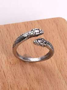 1 Vòng Đeo Tay Thiết Kế Con Rắn Hợp Kim Kẽm Ngộ Nghĩnh Cho Nam Để Trang Trí Hàng Ngày - Màu Bạc Cổ - Xem 2