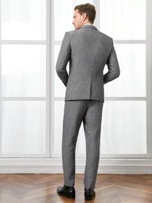 Manfinity NiteLyfe Men Double Breasted Blazer & Trousers Set - Grey - View 5
