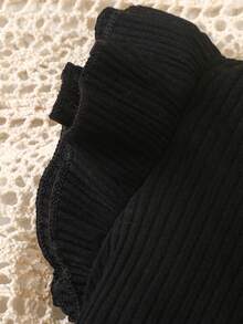 嬰兒荷葉邊T恤和格紋印花附腰帶短褲 - 彩色 - 查看 4