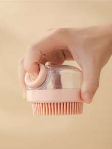 1pc Multi-function Pet Bath Brush For Dog And Cat For Massage - Pink - View 3