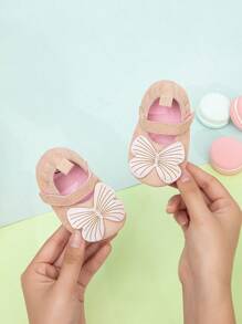 Trang trí hình bướm cho bé gái Thiết kế dây buộc móc Công chúa Ba lê Căn hộ ngoài trời - Hồng - Xem 1