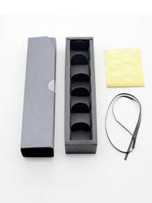 1入組紙糖果現代素色6格巧克力打包盒適合派對 - 黑色 - 查看 6