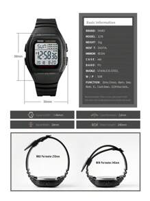 Skmei Men Water Resistant Electronic Watch - Black - View 5