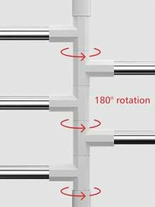 Thanh treo khăn đa năng 1 bộ - trắng - Xem 5