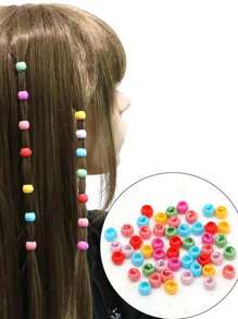 100 件迷你爪发夹、豆夹、小发夹，适合学生、派对、聚会、发型设计 - 彩色 - 查看 1