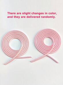 Dây bảo vệ cáp sạc hình hoa dài 1.4M, dạng lò xo xoắn, bảo vệ linh hoạt cho cáp sạc điện thoại/máy tính, tương thích với Apple và các điện thoại thông minh khác. - Màu Hồng baby - Xem 4