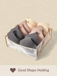 SHEIN BASIC LIVING 1 件入衣櫥收納抽屜隔板 3 號尺寸帶透氣網布 適用於襪子/領帶/內衣/腰帶/襯衫/毛巾 - 灰色 - 查看 9