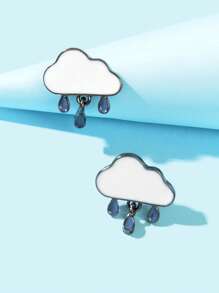 Pendientes de tachuela nube - Multicolor - Ver 1