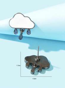 Pendientes de tachuela nube - Multicolor - Ver 4