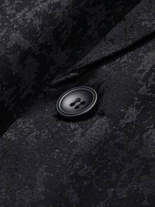 Manfinity AFTRDRK Men Jacquard Single Button Blazer - Black - View 4