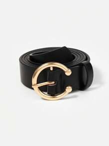 Thắt lưng khóa tròn - màu đen - Xem 2
