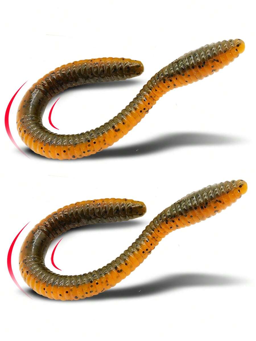 5 cái 155MM Soft Worm Bait Wild Stick Silicone Bait Fishing Tackle - gừng - Xem 1