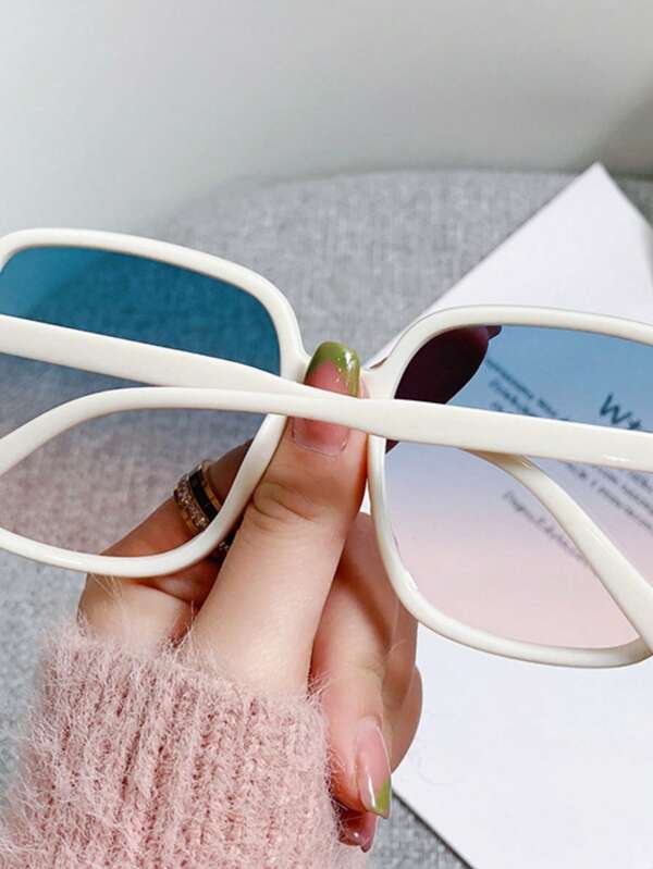 Ombre Lens Fashion Glasses SHEIN USA