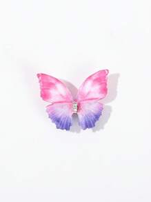 5pcs Rhinestone Decor Butterfly Design Hair Clip - Multicolor - View 3