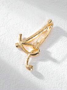 1pc Letter Design Brooch - Yellow Gold - View 2