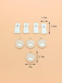8 Cái/bộ Ngẫu Nhiên Thời Trang Hợp Kim Kẽm Chó & Paw Thiết Kế Tự Làm Mặt Dây Chuyền Nữ Cho Tự Làm Trang Sức Làm - Nhiều màu - Xem 3