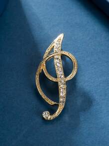 1pc Letter Design Brooch - Yellow Gold - View 6