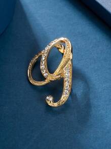 1pc Letter Design Brooch - Yellow Gold - View 8