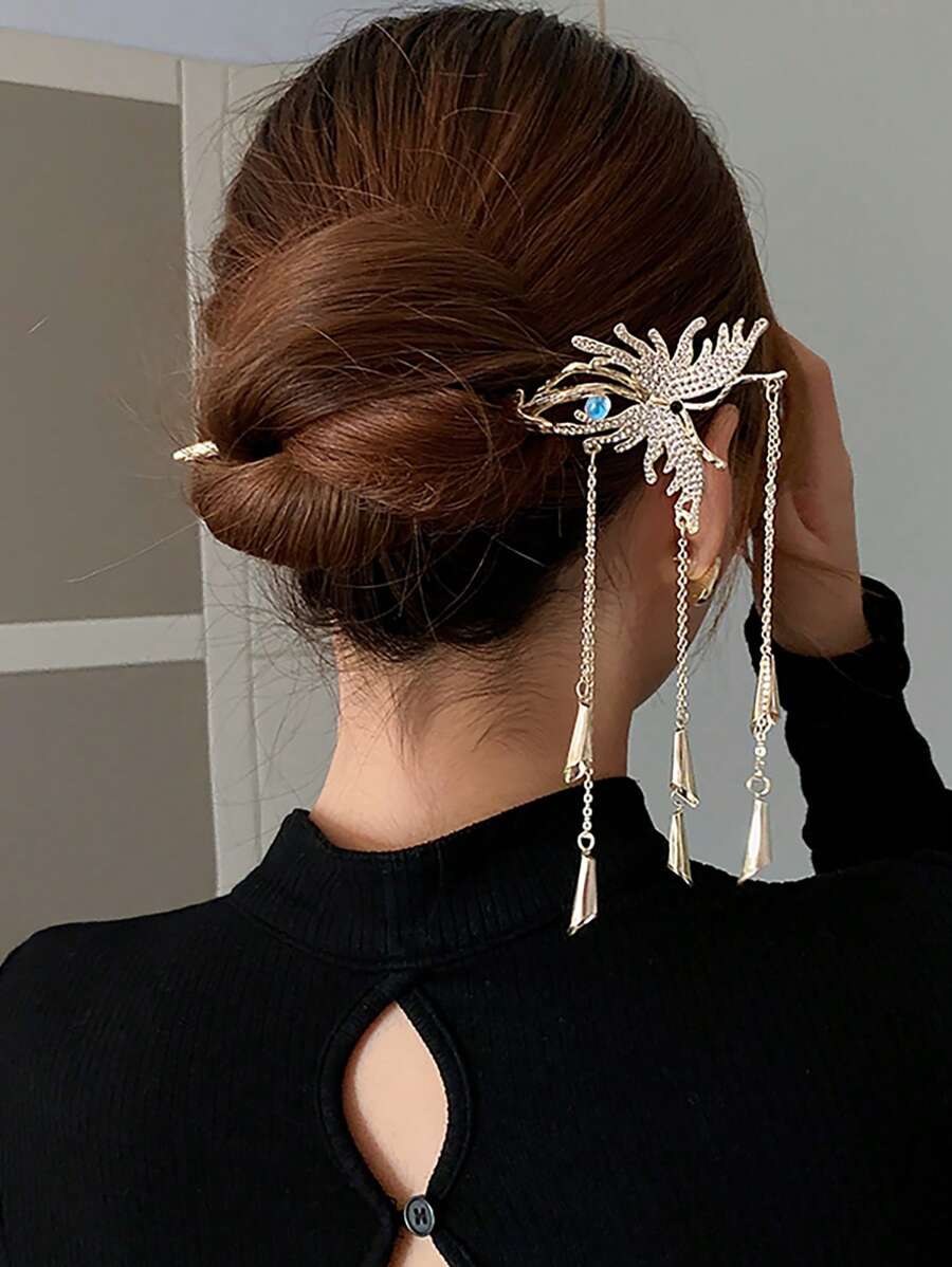 Kẹp tóc trang trí hình bướm - Bạc - Xem 1