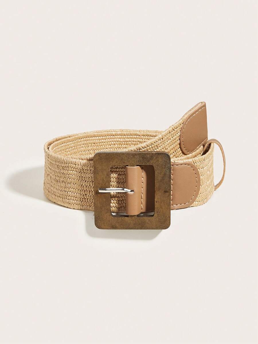 1 Thắt lưng nữ thắt lưng khóa vuông boho cho kỳ nghỉ - Lạc đà - Xem 1