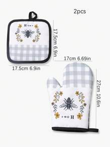 Găng tay Cách nhiệt & Găng lò - trắng - Xem 3