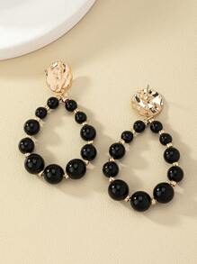 全新欧美设计奢华多巴胺耳钉，甜美仿珍珠复古高端耳环