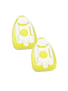 1pc Pot Cleaning Brush Replacement Head, Yellow Sponge Brush Head, For Kitchen - Yellow - View 1