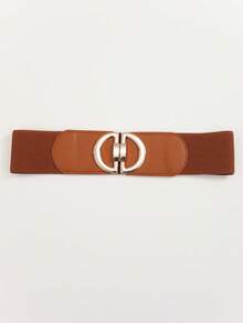 2入組女士對稱扣時尚鬆緊腰帶適用於衣服裝飾用品 - 彩色 - 查看 4