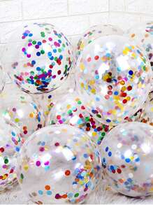 10入組/100入組亮片氣球，帶金色亮片透明氣球，非常適合婚禮、派對、臥室、房間裝飾和生日場景佈置