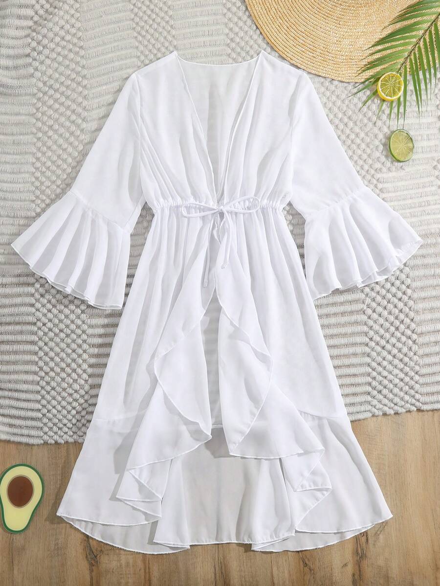KIDS' RUFFLE TOP KIMONO KISSES main image 1