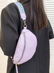 中等的腰包素色 - 紫色 - 查看 2