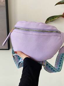 中等的腰包素色 - 紫色 - 查看 4