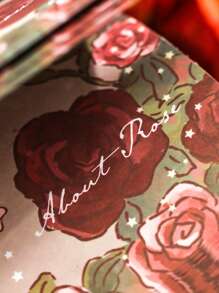 MR.PAPER 50pcs Rose & Cartoon Rabbit Pattern Paper, Cute Multi-purpose Paper For Writing Letter, Hand Account, Painting - Red - View 7