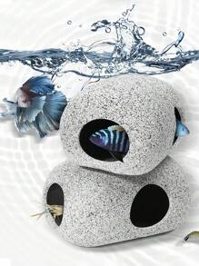 1 cái Hang Đá Trang Trí Hồ Cá Cho Cá Chơi - trắng - Xem 1