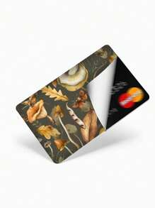 2pcs Plants Print Credit Card Sticker - Multicolor - View 2