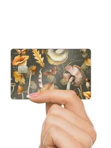 2pcs Plants Print Credit Card Sticker - Multicolor - View 3