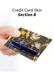 2pcs Plants Print Credit Card Sticker - Multicolor - View 4