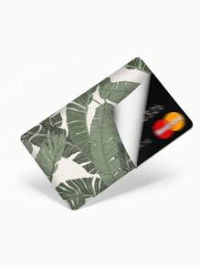 2 piezas con estampado de plantas Tarjeta Pegatina - Multicolor - Ver 2