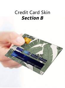 2 piezas con estampado de plantas Tarjeta Pegatina - Multicolor - Ver 4