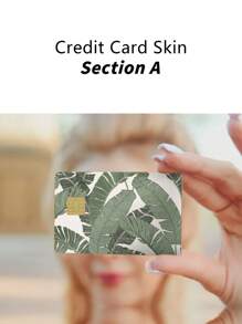 2 piezas con estampado de plantas Tarjeta Pegatina - Multicolor - Ver 7