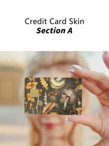 2pcs Plants Print Credit Card Sticker - Multicolor - View 5