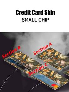 2pcs Plants Print Credit Card Sticker - Multicolor - View 8