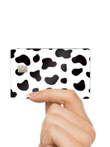 2pcs Cow Print Credit Card Sticker - Multicolor - View 5