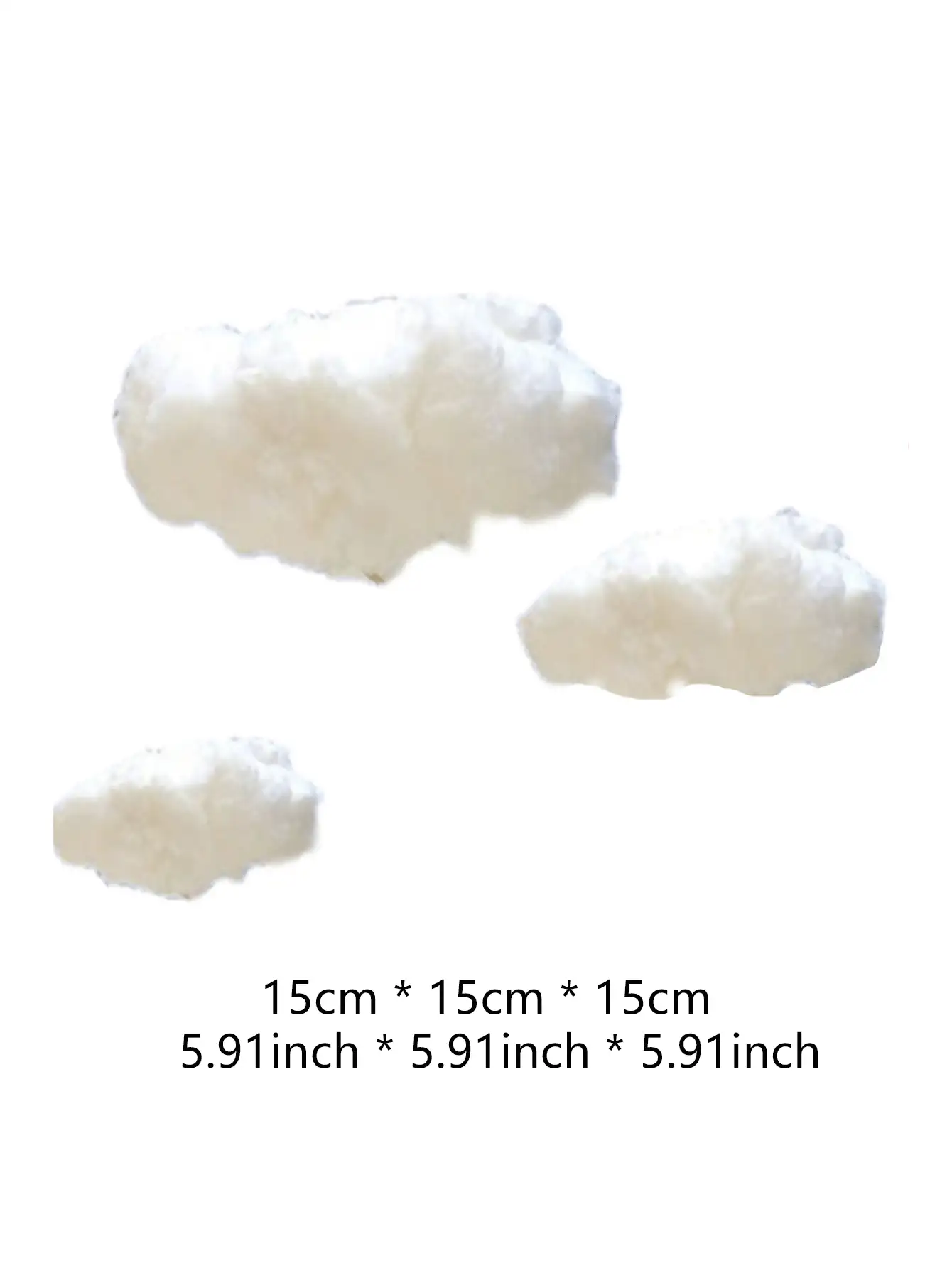 1pc Cloud Design Hanging Decoration, White Polyester Ceiling Hanging Pendant, For Party Decor - White - View 5
