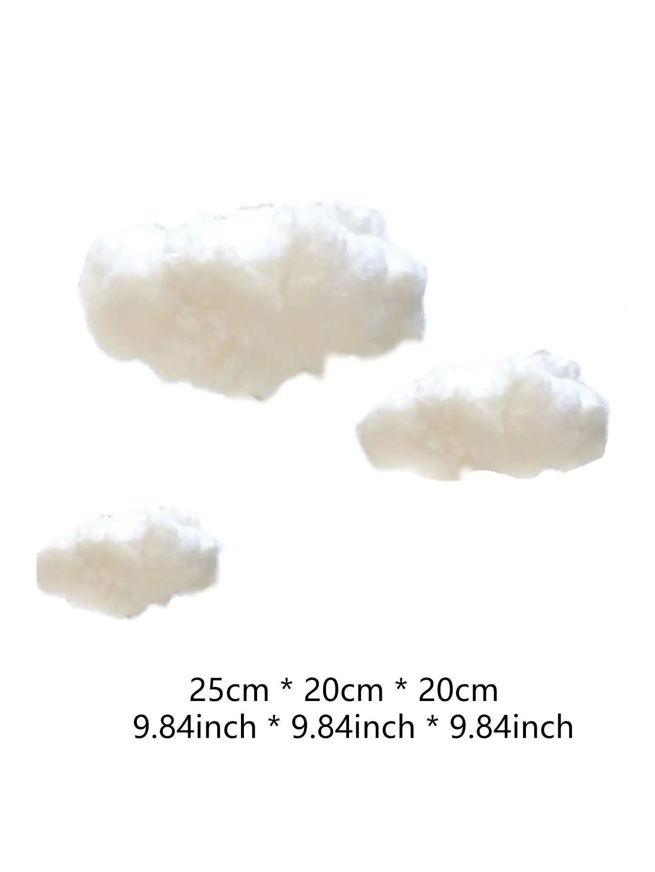 1pc Cloud Design Hanging Decoration, White Polyester Ceiling Hanging Pendant, For Party Decor - White - View 6
