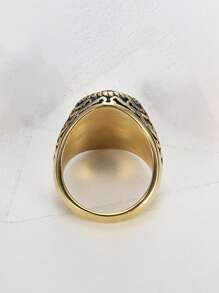 Nhẫn Trang Trí Nam Hình Bầu Dục - màu đen - Xem 3