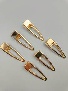 6 pièces Pince à cheveux en alligator unicolore décontractée pour la vie quotidienne, pinces à cheveux, barrettes, accessoires scolaires