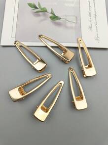 6 pièces Pince à cheveux en alligator unicolore décontractée pour la vie quotidienne, pinces à cheveux, barrettes, accessoires scolaires