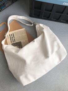 Oversized Hobo Bag Letter Print, Handbag Schoolbag Sling Bag Sport Bag For High School University Student For Travel College College Bag Summer Dad Freshman Bag Crossbody Bag Shoulder Bag Side Bag Students Multiple Gym Bag Hiking Large Capacity Casual Vacation Chest Bag Leather Bag Hip Bag Gifts Bag Sling Bags Back To School White Bag Pack Cross Body Bag Spring School Supplies Fashion Men's Bags Bag For School College School Bag